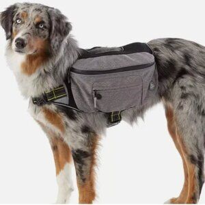 Arcadia Trail Packable Dog Backpack Pet Large Gray & Yellow Harness Hiking